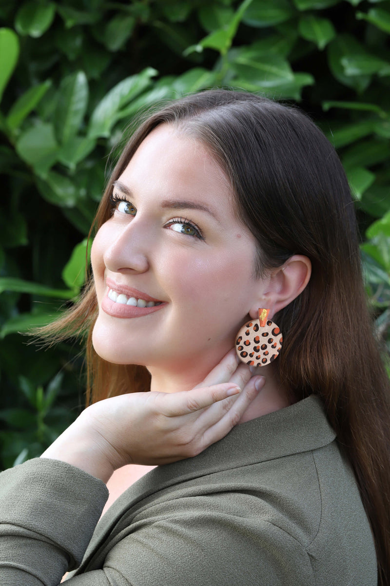 Leopard pattern earrings Ulu