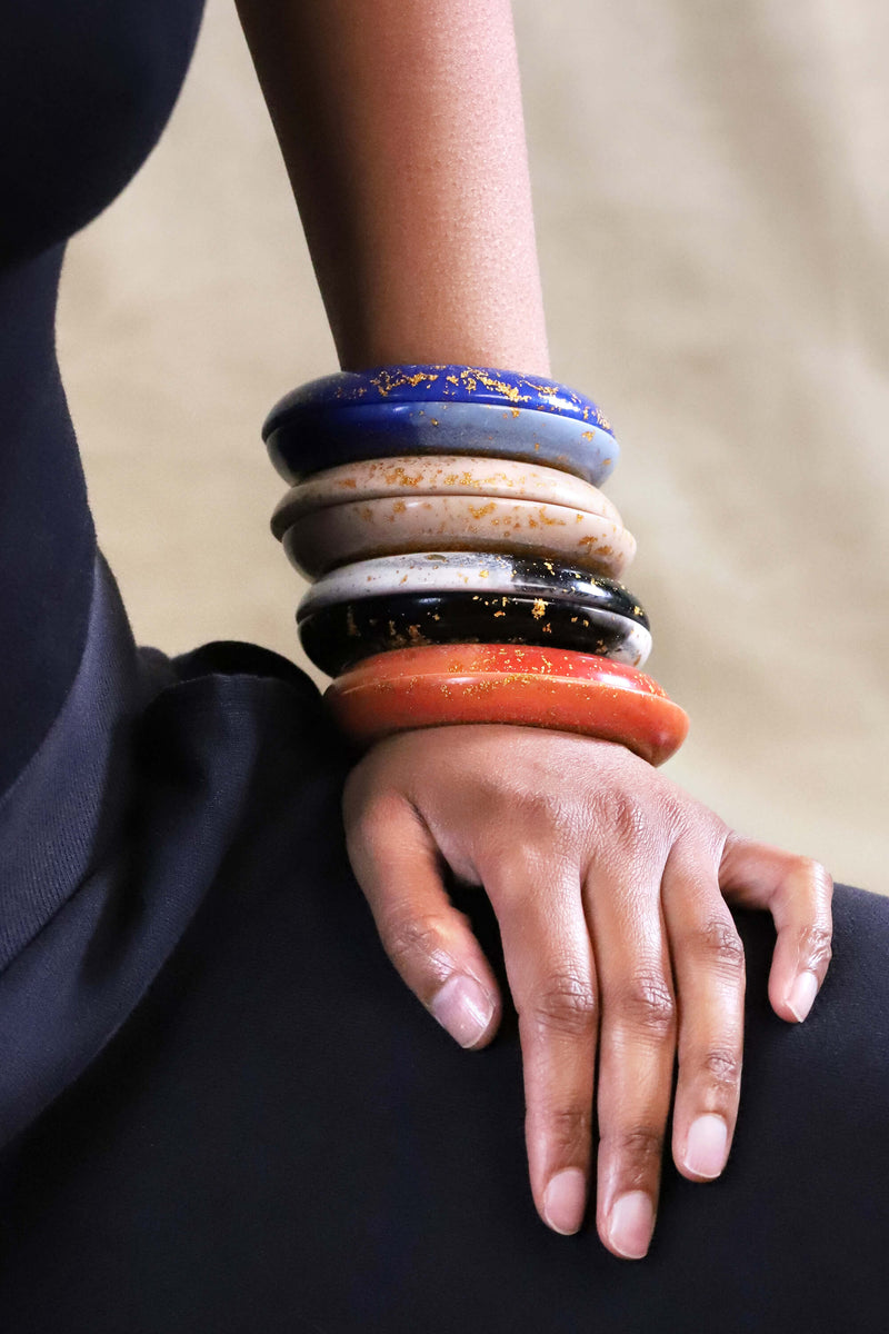 Colored handmade bangle bracelet - Esthela – Bijoux Pépine